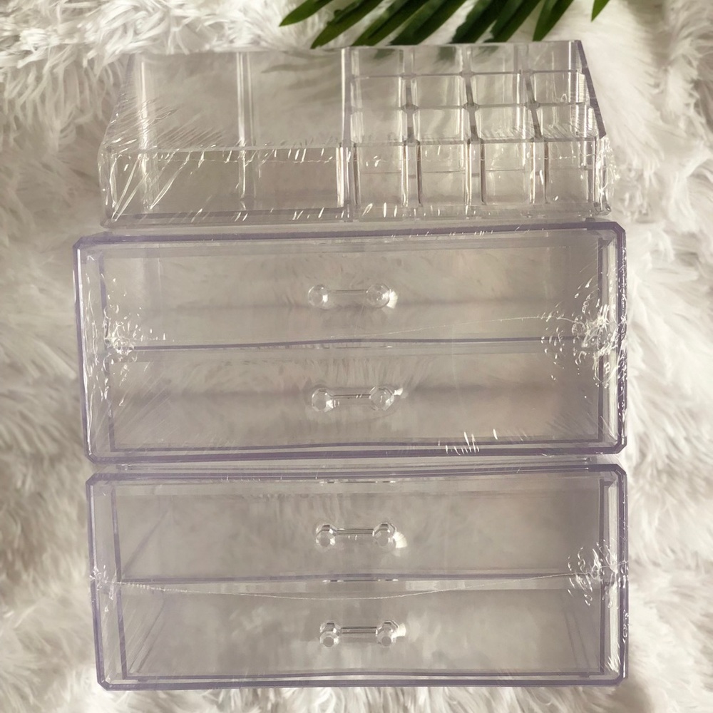 New clear acrylic drawer lipstick makeup organizer
